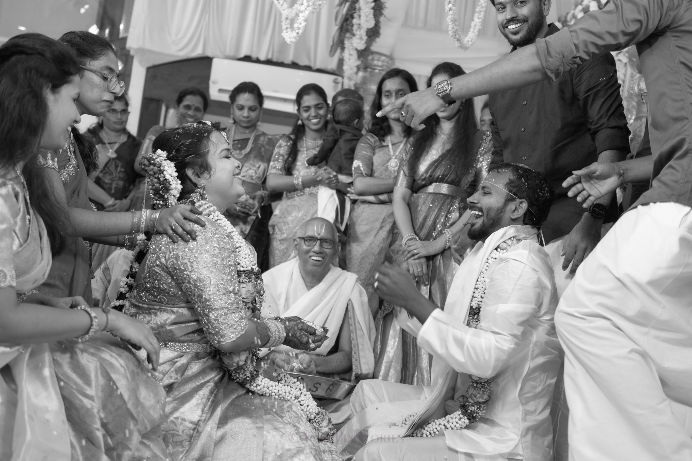 Candid wedding moment